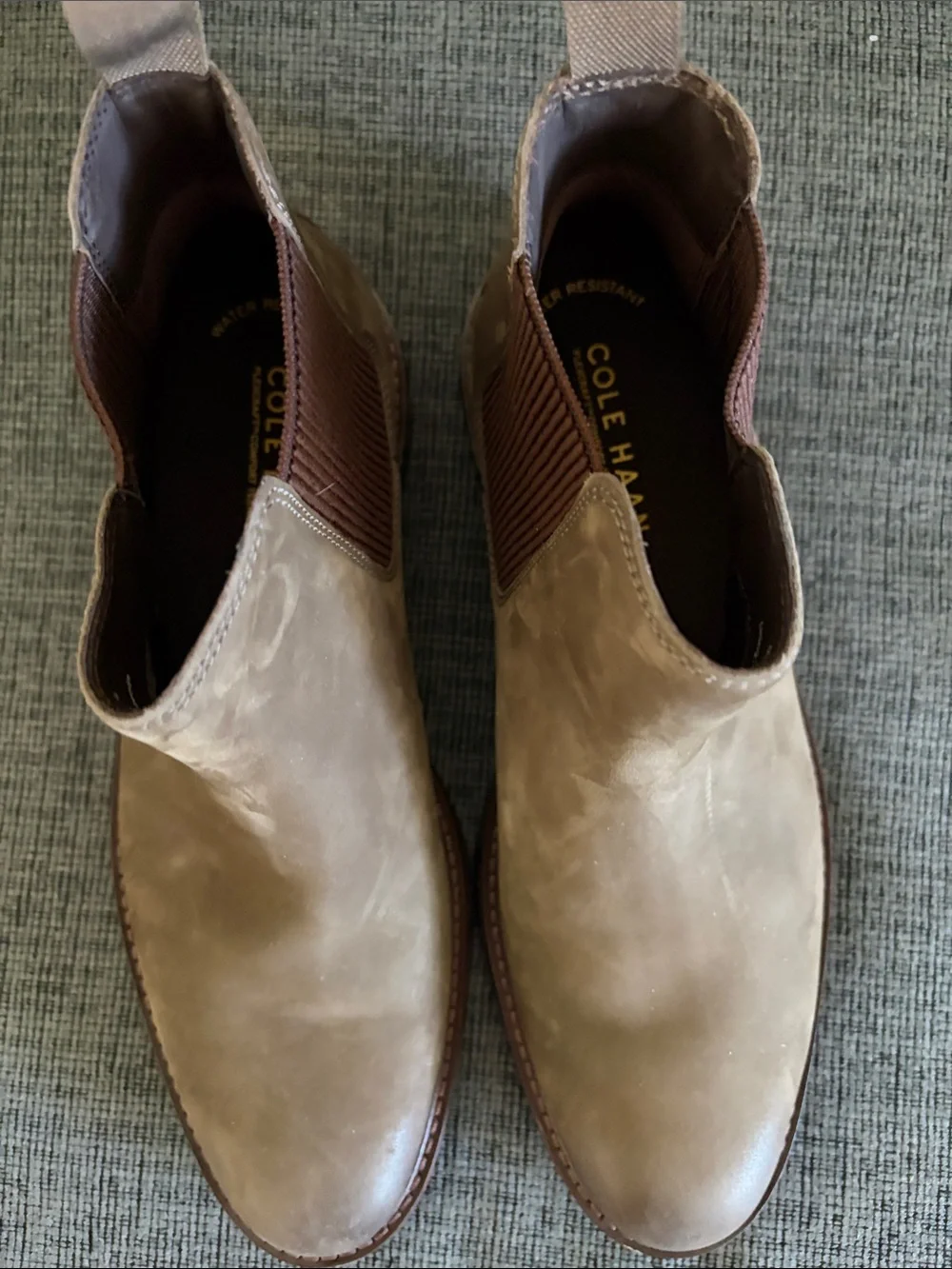 Cole Haan Men's Chukka Boots in Tan with Brown Elastic Panels